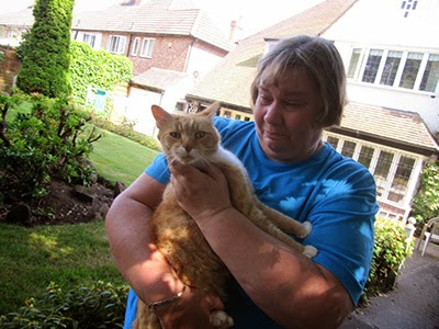 Jayne Everill's tearful reunion with cat Tigger